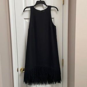 Banana Republic Black A-Line Dress with Fringe